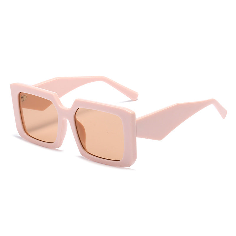 Damen Geometrische Sonnenbrille mit breitem Rahmen Karnz