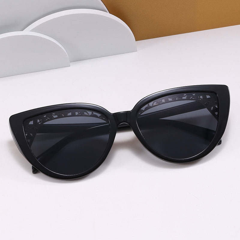Damen glamouröse Katzenaugen Sonnenbrille Karnz