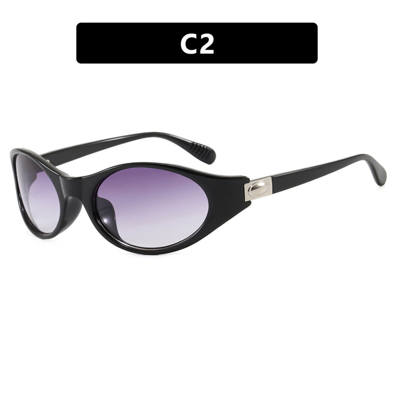 Damen stilvolle Sonnenbrille im eleganten Ovaldesign mit schützendem UV-Filter Karnz