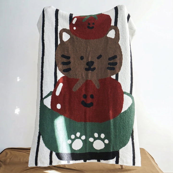 Cartoon-Kat-Themen Kuscheldecke