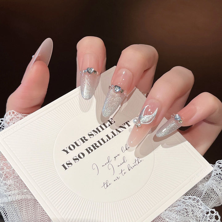 Elegante Lange Stiletto Drucknägel Karnz