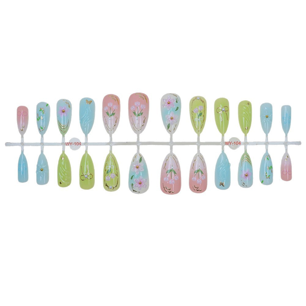 Künstlerisches Floral Nageldesign Kit Karnz