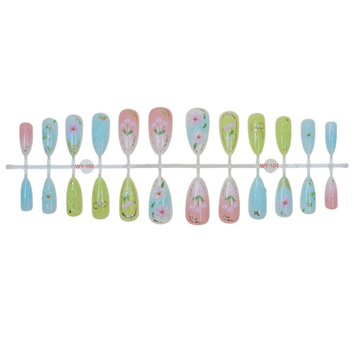 Künstlerisches Floral Nageldesign Kit Karnz