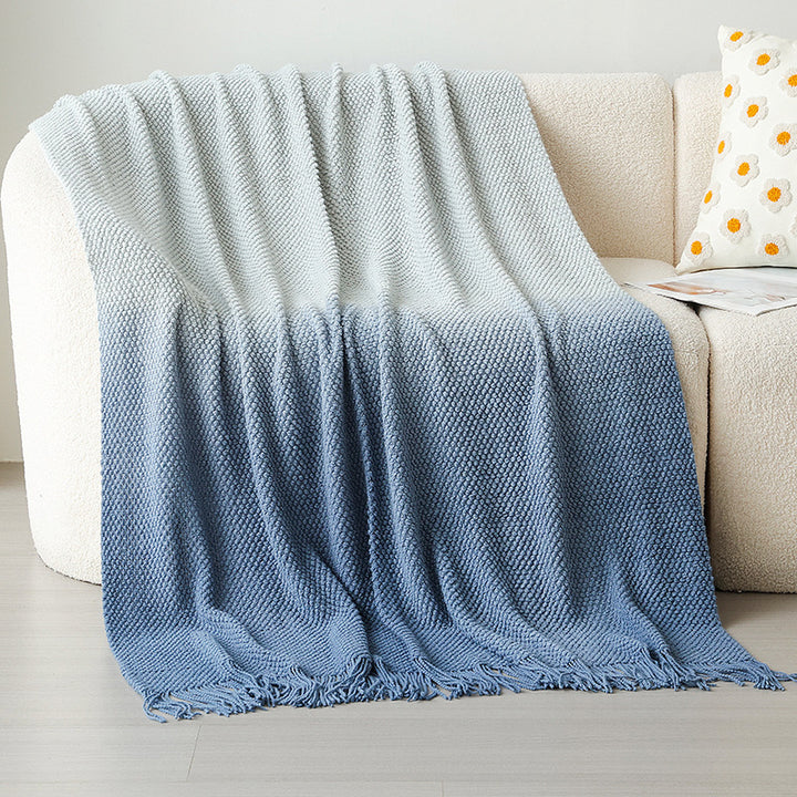 Gradient Strickwurfdecke