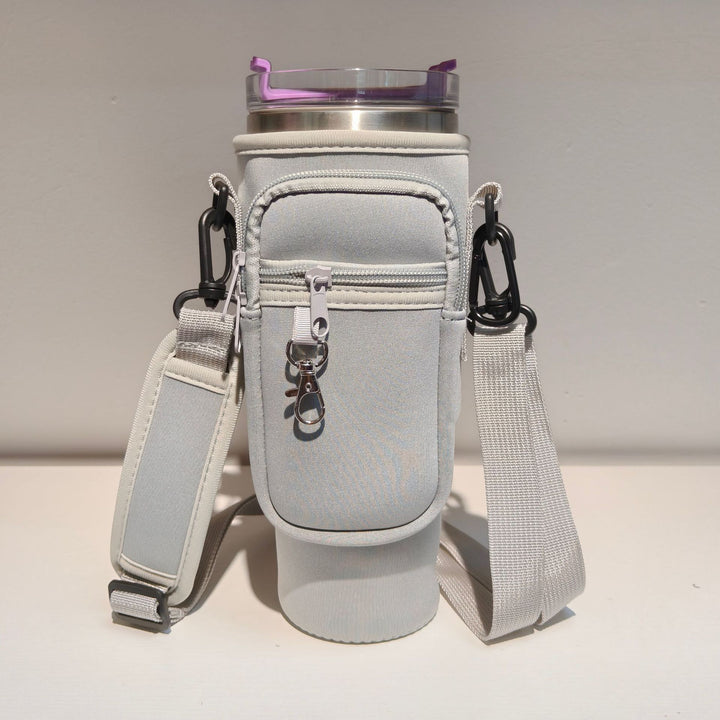 Damen trendige und glitzernde Trinkflasche mit Umhängetasche Karnz