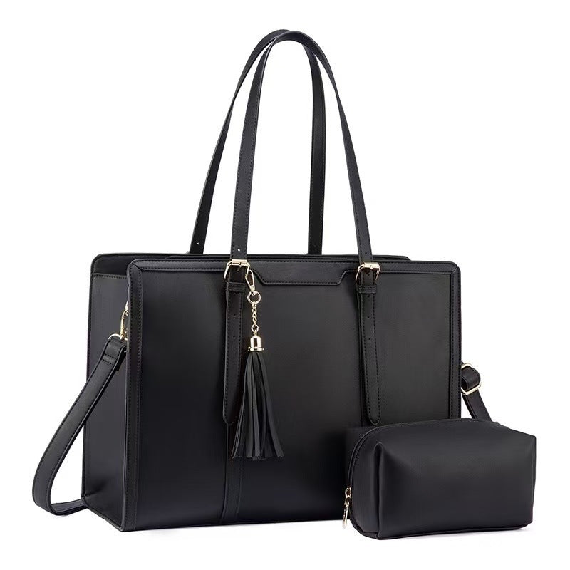 Elegante und Geräumige Handtasche mit Abnehmbarem Kosmetiktäschchen Karnz