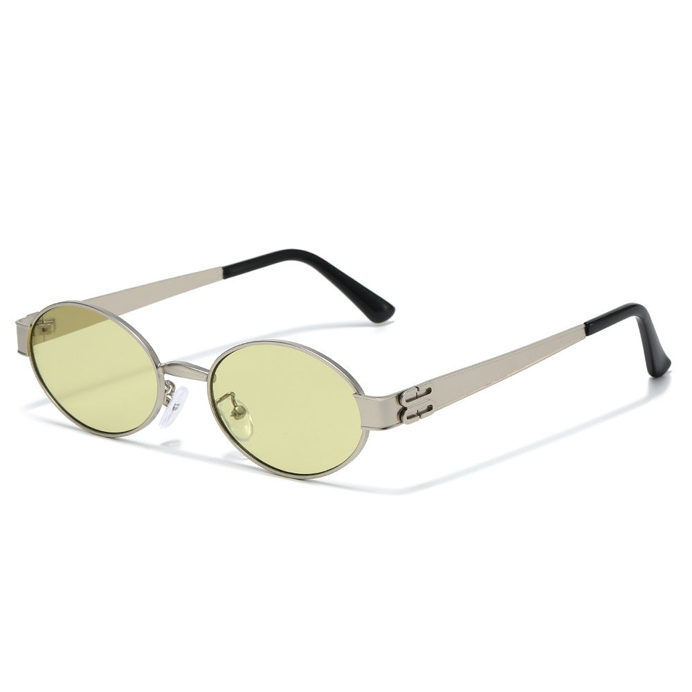 Vintage-inspirierte ovale Sonnenbrille Karnz