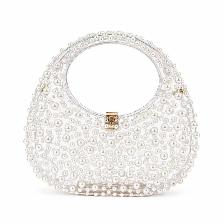 Perlenakzentierte Couture-Clutch