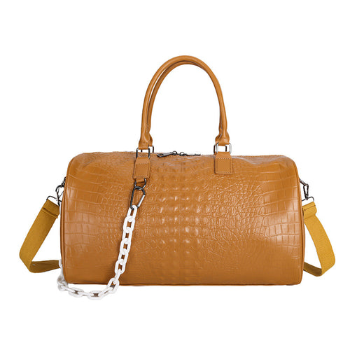 Krokodil-texturiertes luxuriöses Reise-Duffle-Bag Karnz