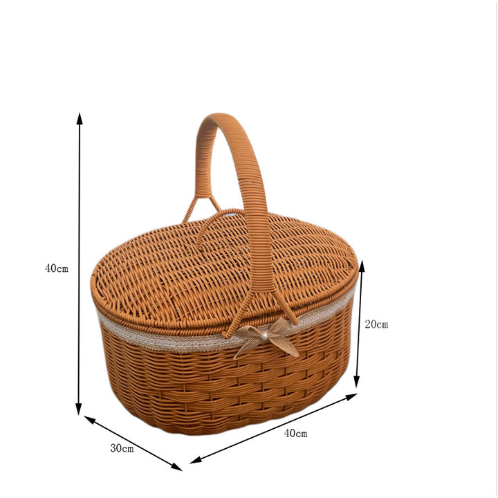 Eleganter Geflochtener Picknickkorb Karnz
