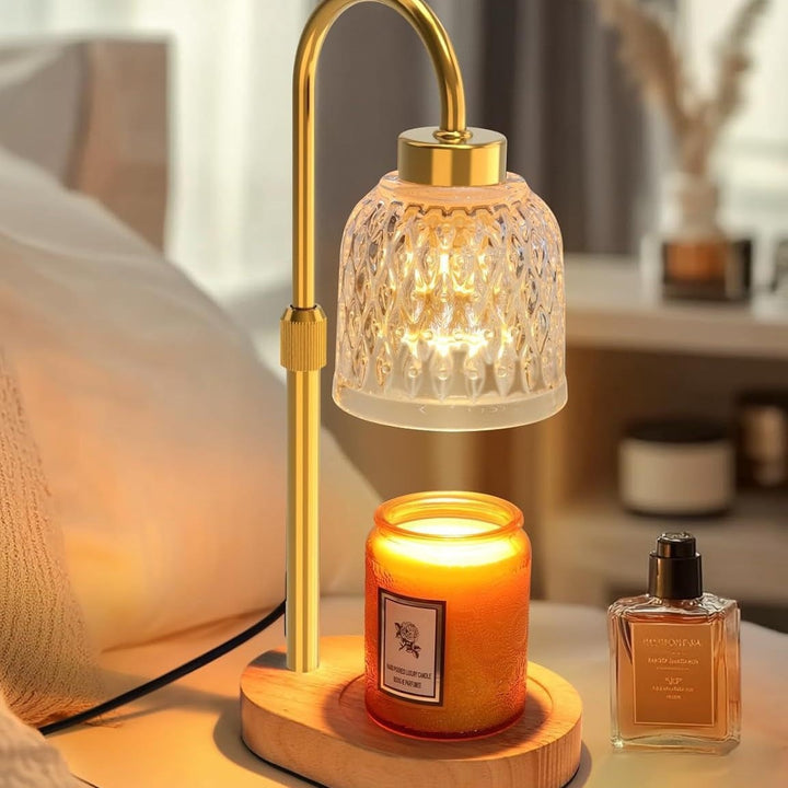 Antike Glas Tischlampe