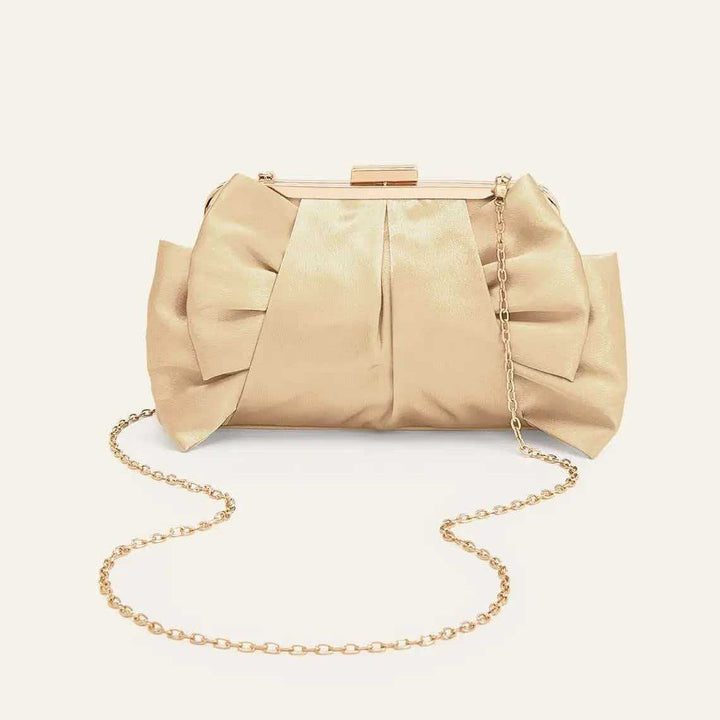 Satin Schleifen-Detail Clutch