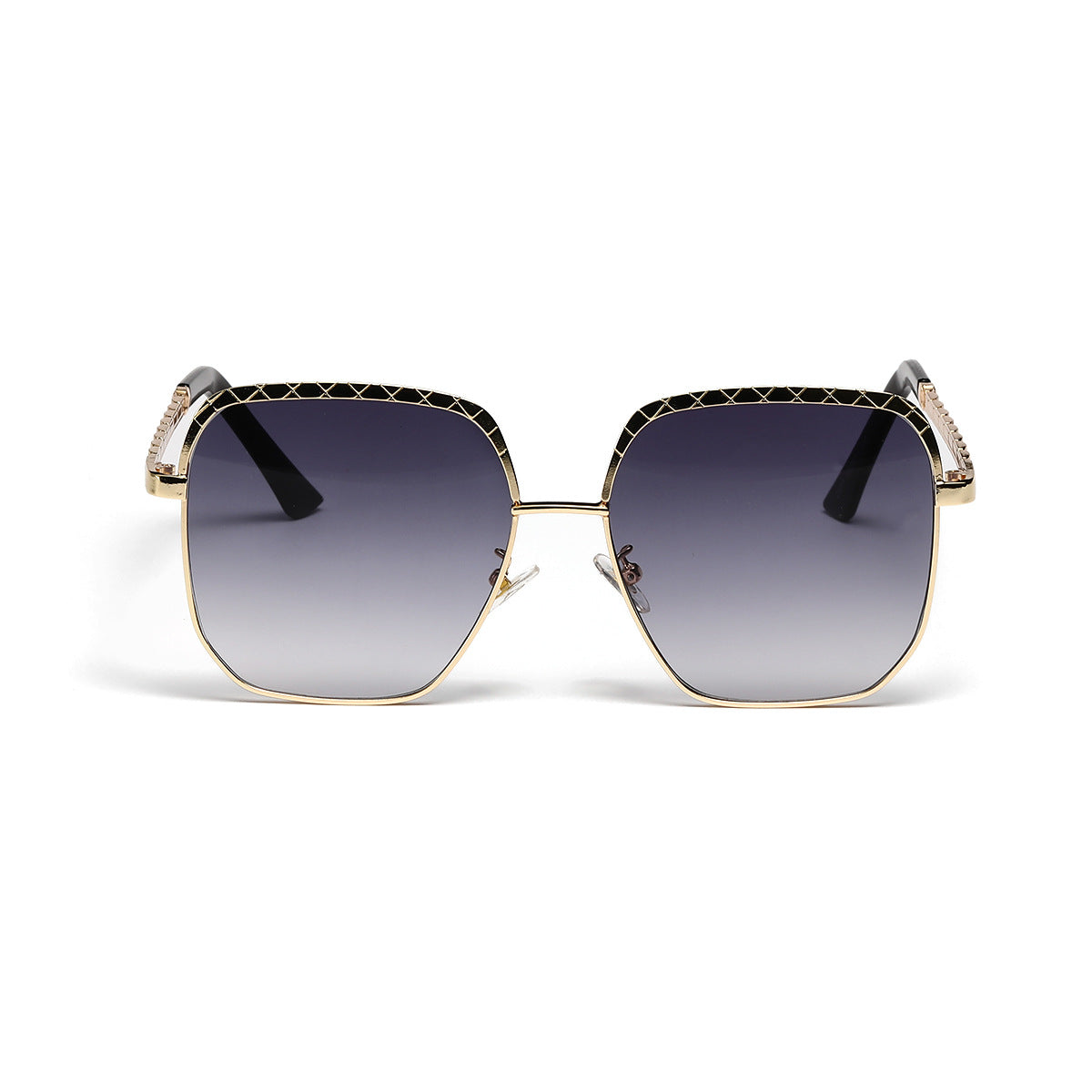 Damen modische oversized Sonnenbrille im geometrischen Design Karnz