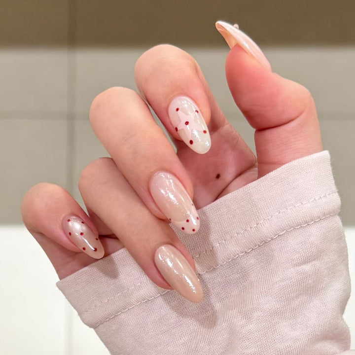 Künstlerisches Press-On-Nagelset mit Kirschblüten-Design Karnz