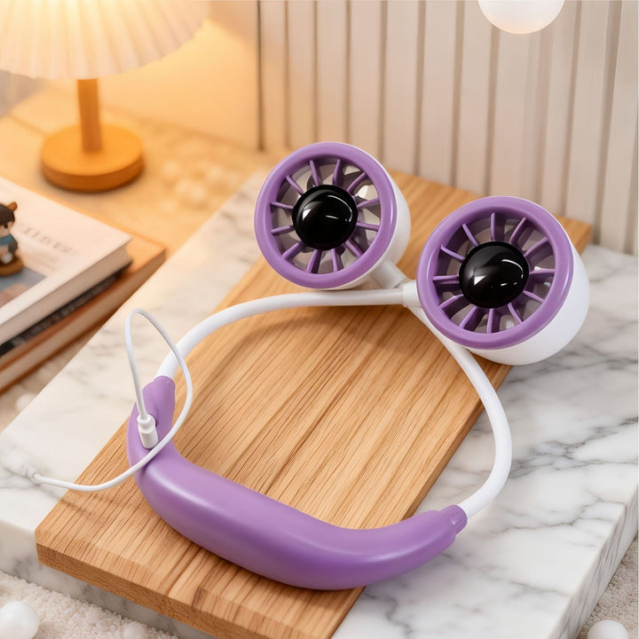 Damen Tragbarer Halsventilator mit dualer Drehfunktion Karnz