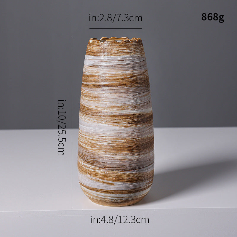 Künstlerische Spiraldesign Keramikvase Karnz