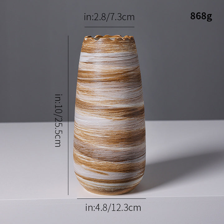 Künstlerische Spiraldesign Keramikvase Karnz