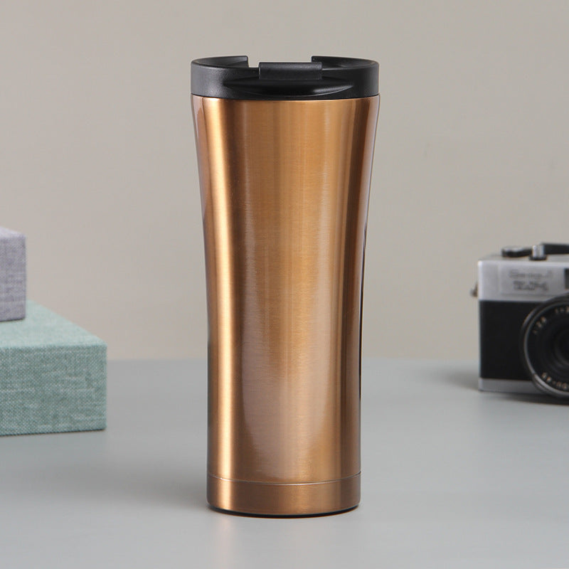 Damen eleganter doppelwandiger Kaffeebecher mit rutschfestem Silikonboden Karnz