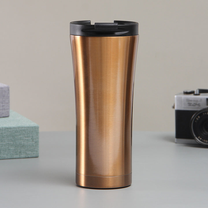 Damen eleganter doppelwandiger Kaffeebecher mit rutschfestem Silikonboden Karnz