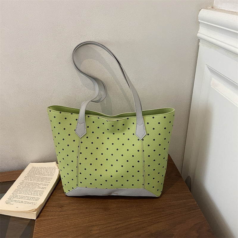 Stylische Pünktchen Shopper Tasche
