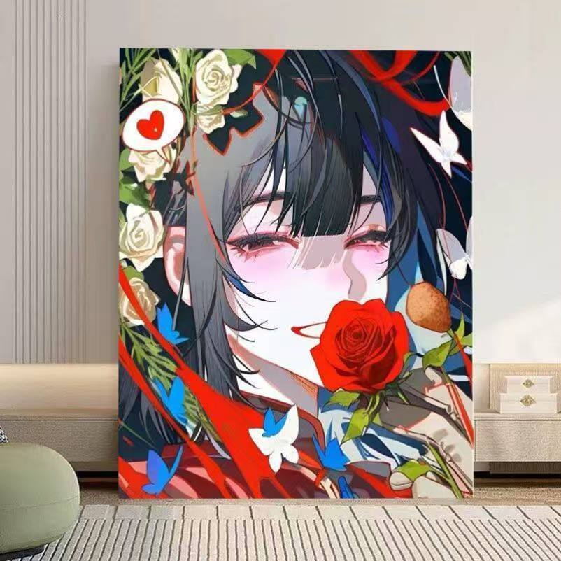 Künstlerischer Anime-inspirierter Wandkunstdruck Karnz