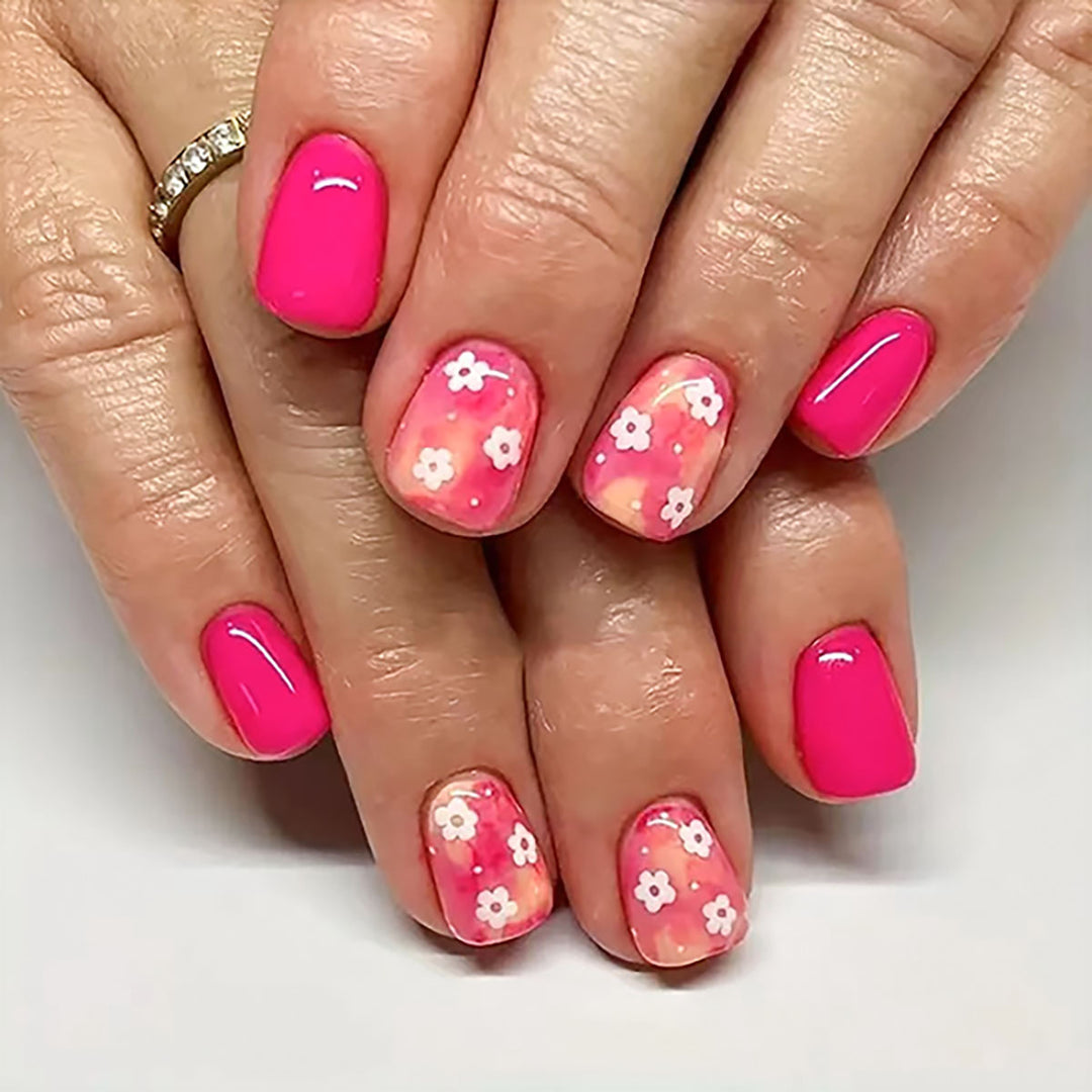 Blumen Dekorative Press-On Nagel Set
