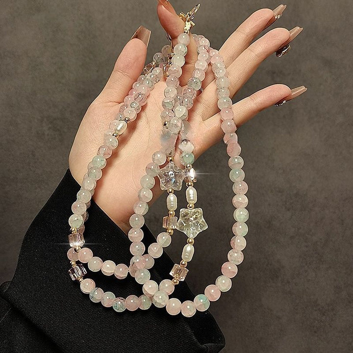 Elegante Perlen Brillen Kette Karnz