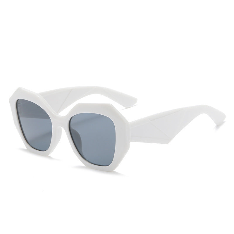 Damen außergewöhnliche polygonale Sonnenbrille Karnz