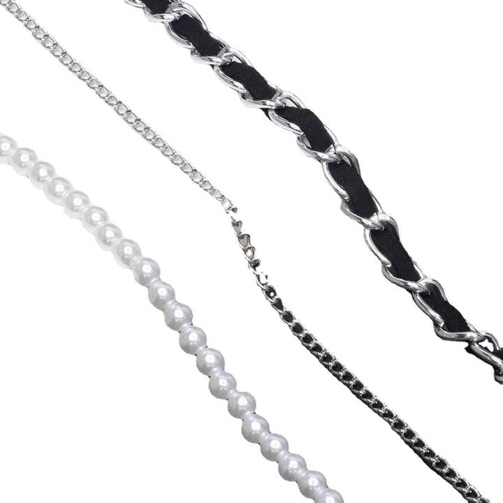 Dekorativer Brillenband mit Perlen Karnz