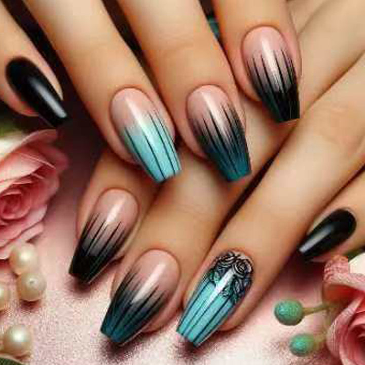 Ombre-Gradient-Nagelkunstverlängerungen Karnz