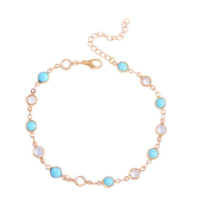 Dekorative Edelstein Fußkette Karnz
