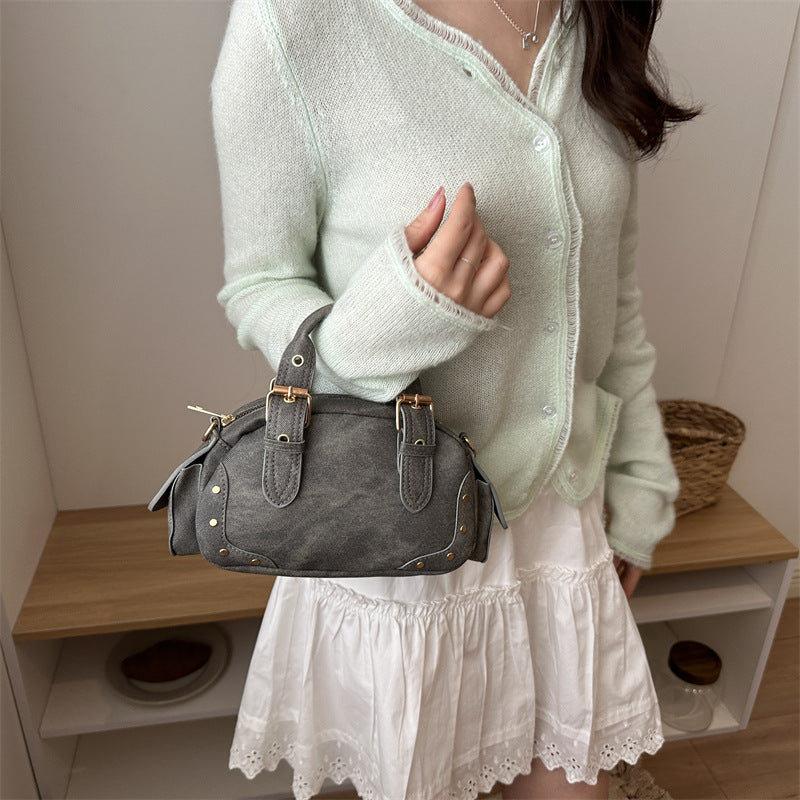 Vintage-inspirierte Denim-Handtasche