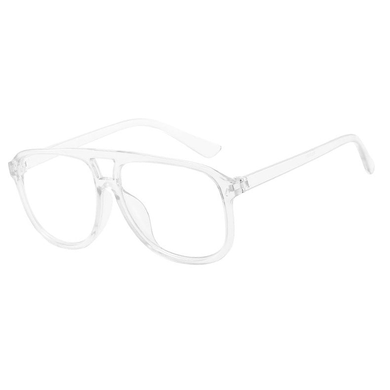 Damen modische Sonnenbrille mit transparentem Rahmen und blauen Gläsern Karnz