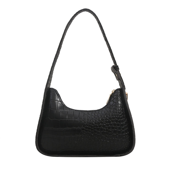 Elegante Kroko-Prägung Schultertasche