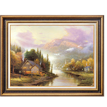 Eingefasstes Malerisches Landschaftsbild Kunstwerk