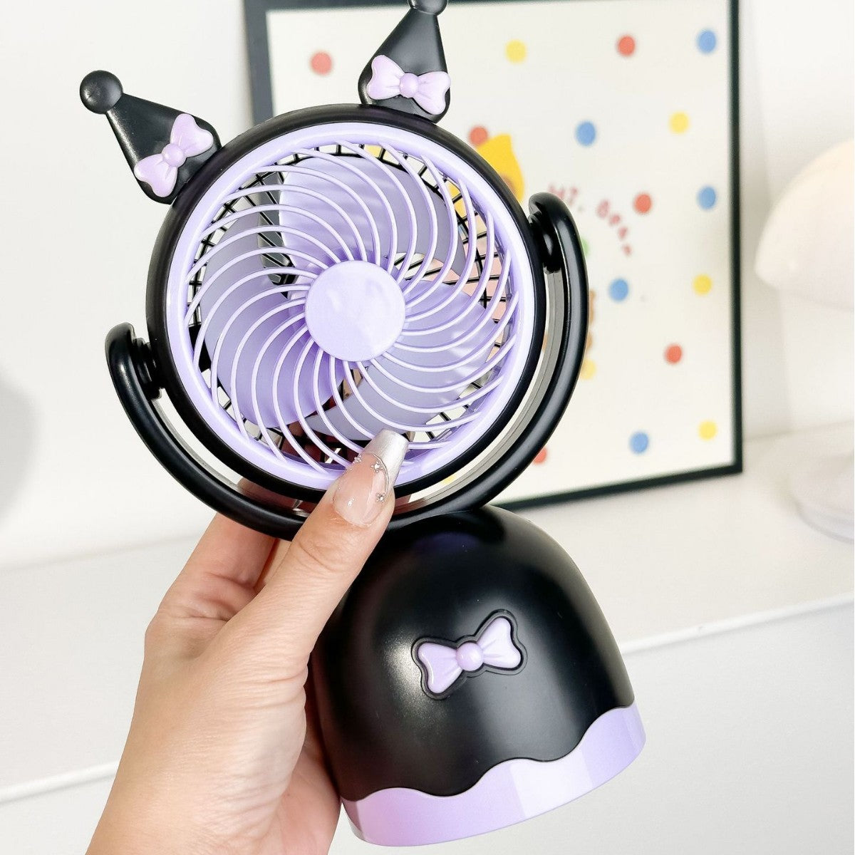 Damen Tragbarer Handventilator mit süßem Katzenohren-Design Karnz
