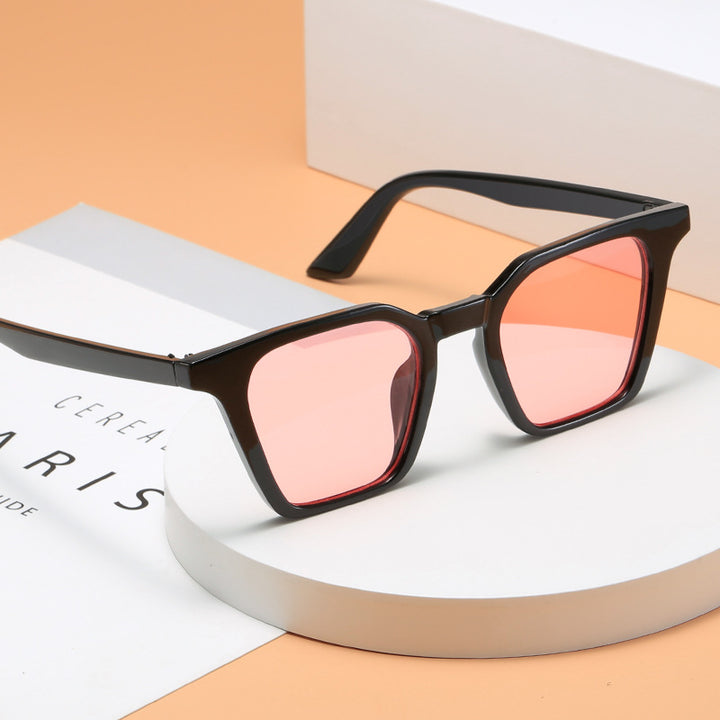 Damen quadratische Sonnenbrille mit markantem Schilddesign und UV-Schutz Karnz