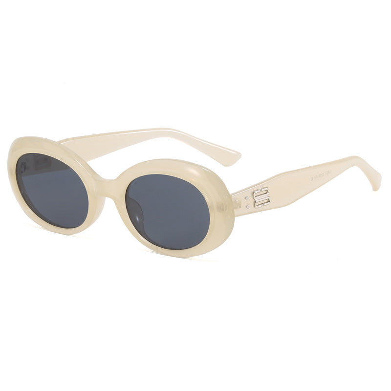 Damen Retro-inspirierte Sonnenbrille mit breitem Rahmen Karnz