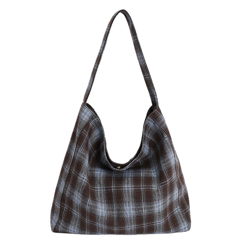 Lässige Karierte Schultertasche