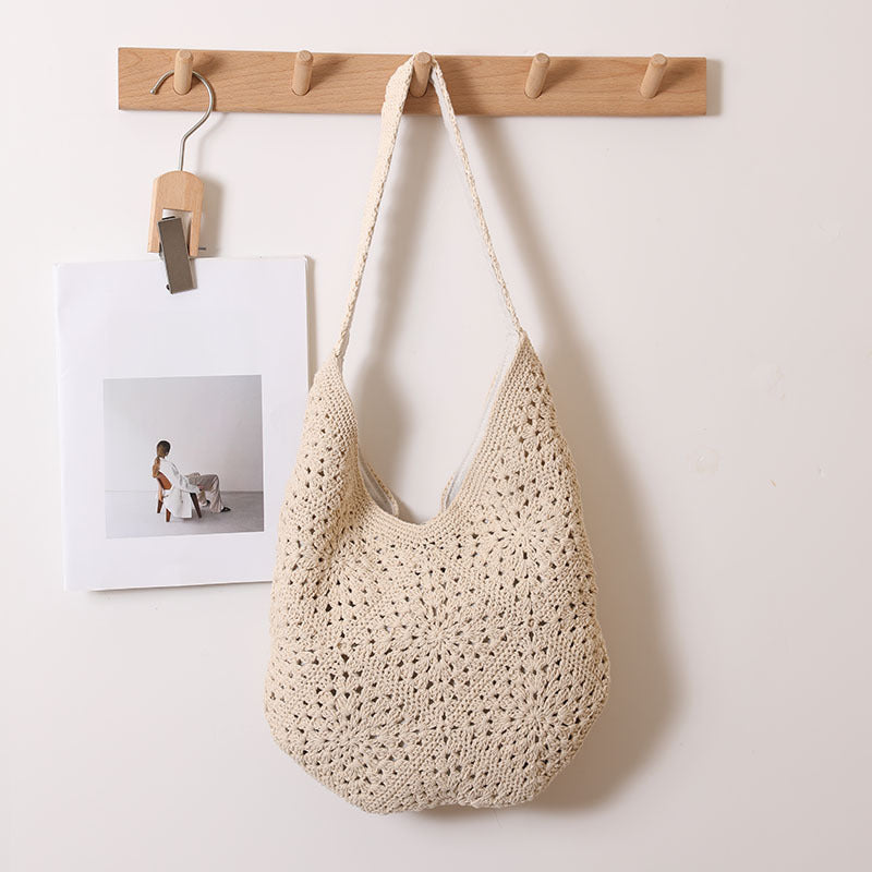 Damen Handgefertigte Makramee-Shopper-Tasche Karnz