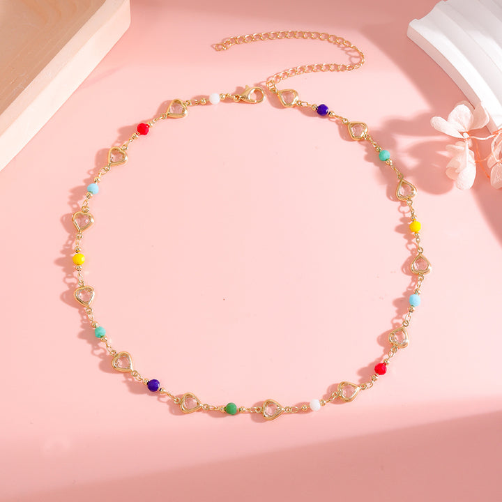 Buntes Herz Charm Armband Karnz