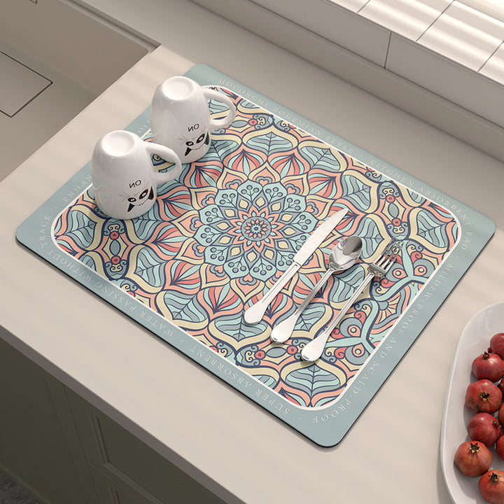 Abstract Mandala Design Küchentischmatte