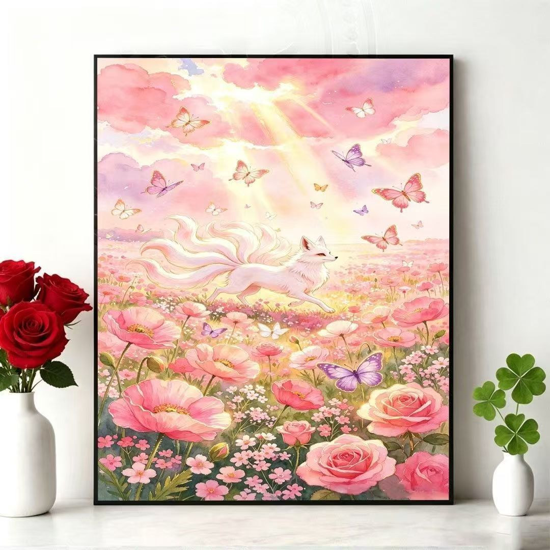 Träumende Blumenfantasie Wandkunst Karnz