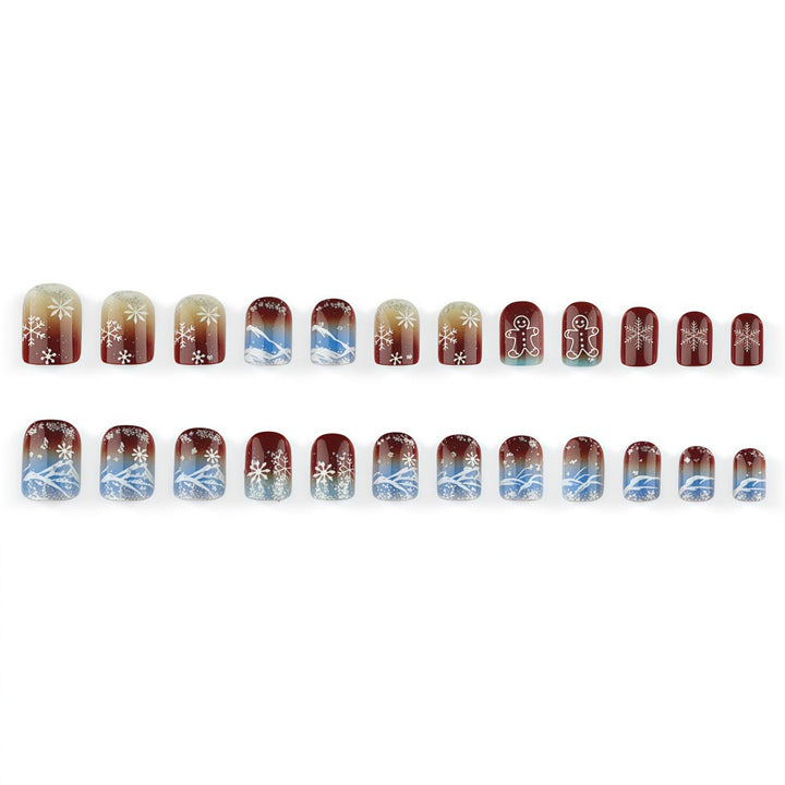 Dekorative Winter-Nagelkunst Karnz