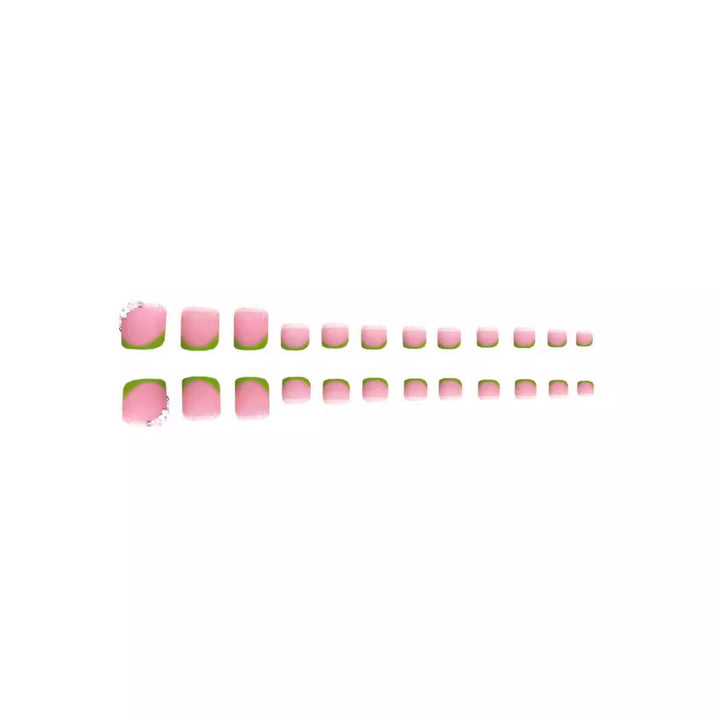Blumenverzierter Press-On-Nagelset Karnz