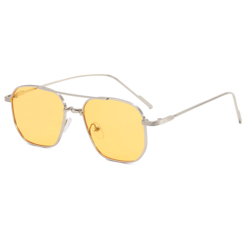 Damen modische geometrische Brille mit elegantem Metallrahmen Karnz
