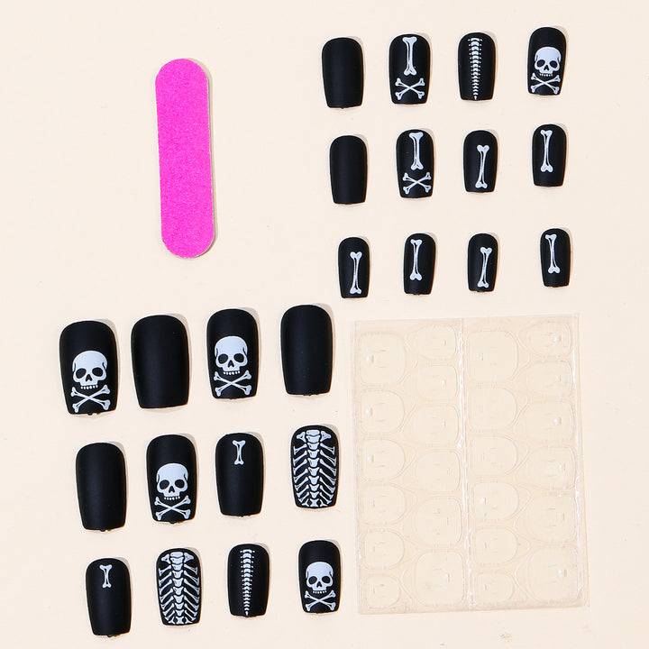 Gothic-Skelett-Themen-Nagelkunstverlängerungen Karnz