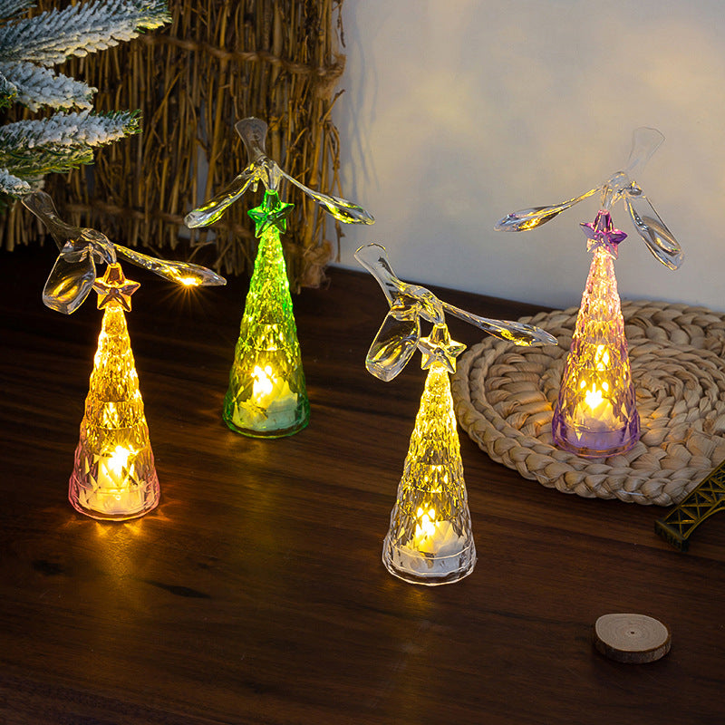 Elegante Glaskerze mit LED Beleuchtung