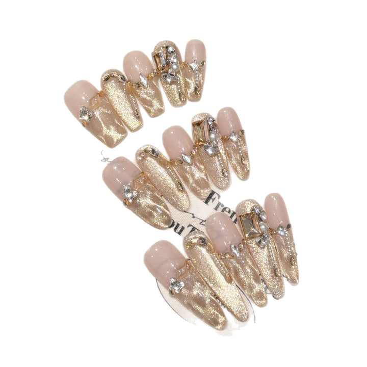 Luxus Kristall-Verzierte Press-On Nagel Set