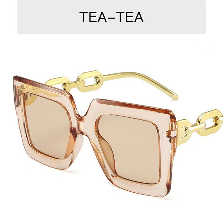 Stylische breite quadratische Sonnenbrille Karnz